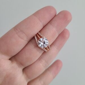Rose Gold Engagement Fashion Ring